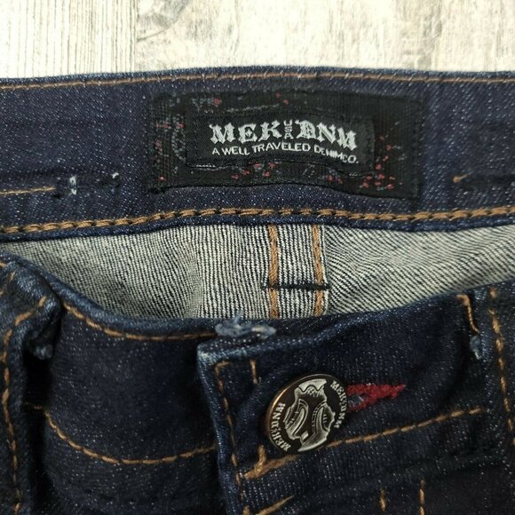 MEK DNM By Moscow Cigarette Bootcut Jeans Dark Wash Size 28x34 EUC - Picture 6 of 11